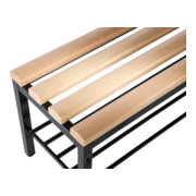 C+P Umkleidebank Basic, H420xB1000xT353mm Farbe Gestell Schwarzgrau-2