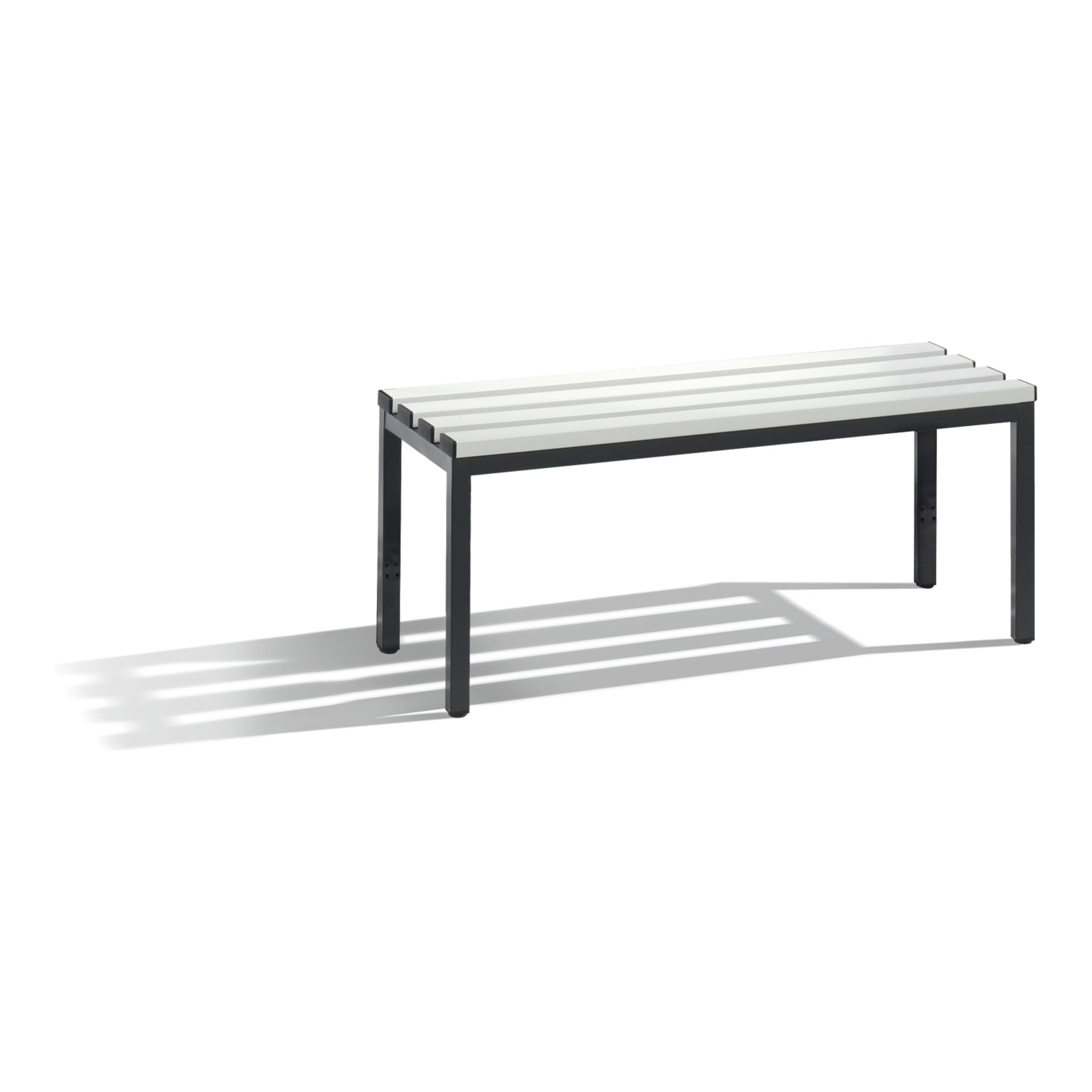 C+P Umkleidebank Basic, H420xB1000xT353mm Farbe Sitzleisten Lichtgrau Farbe Gestell Schwarzgrau ; C + P Möbelsysteme