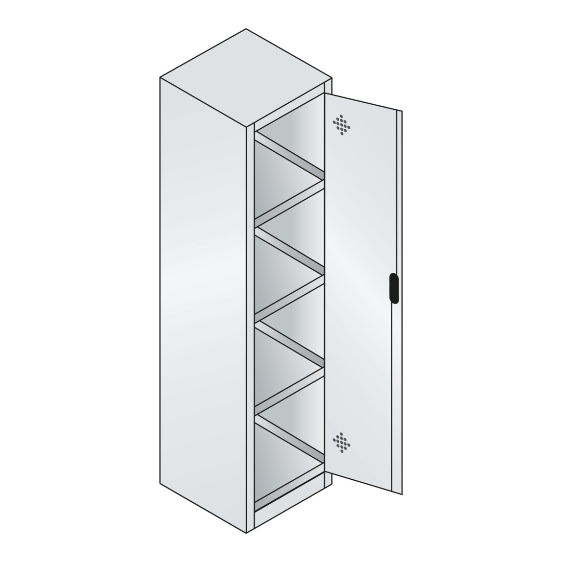C+P Umweltschrank Acurado, 1950x502x500mm, 7035/3003
