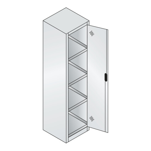 C+P Umweltschrank Acurado, 1950x502x500mm, 7035/3003