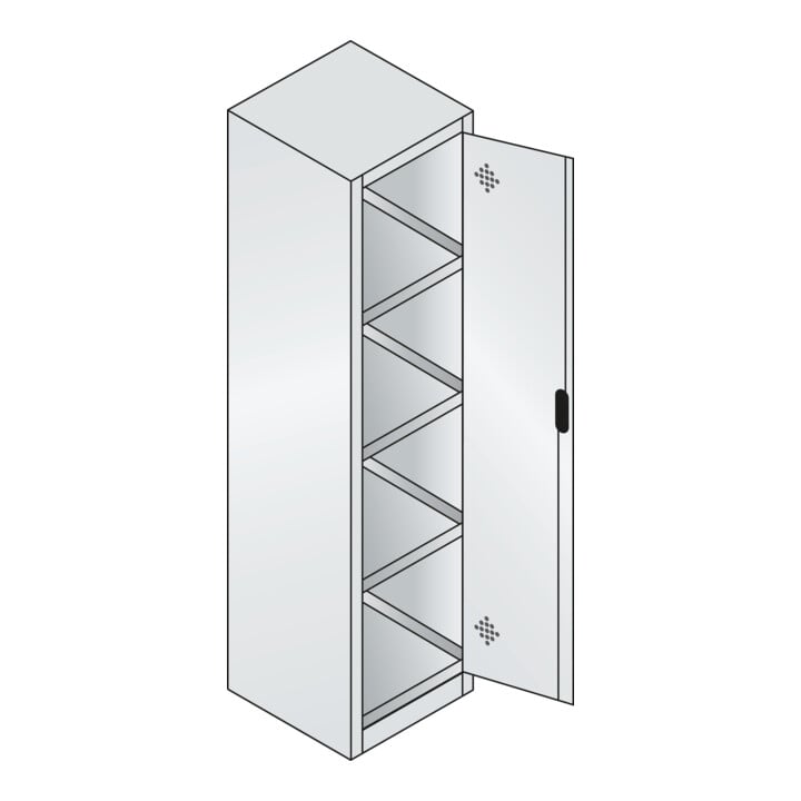 C+P Umweltschrank Acurado, 1950x502x500mm, 7035/6011