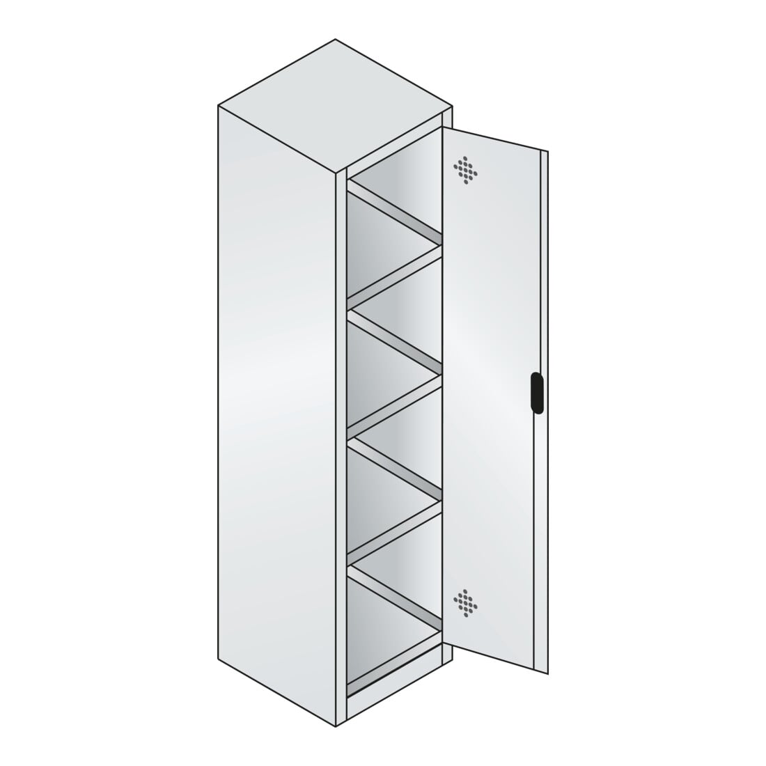 C+P Umweltschrank Acurado, 1950x502x500mm, 7035/6011