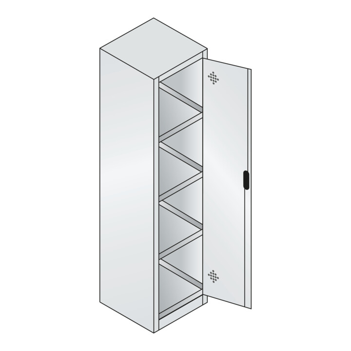 C+P Umweltschrank Acurado, 1950x502x500mm, 7035/7035