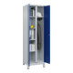 C+P Wäsche-/Kombispind Classic PLUS, Füße, 2 Abteile, 1950x600x500mm, 7035/5010 Verschluss Sicherheits-Drehriegel Front RAL 5010 Enzianblau-5