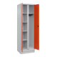 C+P Wäsche-/Kombispind Classic PLUS, Sockel, 2 Abteile, 1950x600x500mm, 7035/200 Verschluss Sicherheits-Drehriegel Front RAL 2004 Reinorange-2