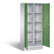 C+P Wäsche-Spind Classic, H1800xB810xT500mm, Front Resedagrün, Korpus Lichtgrau (8022-22B)