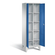 C+P Wäsche-Spind Classic, H1850xB610xT500mm, Front Enzianblau, Korpus Lichtgrau (8012-20B)