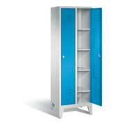 C+P Wäsche-Spind Classic, H1850xB610xT500mm, Front Lichtblau, Korpus Lichtgrau (8010-20B)