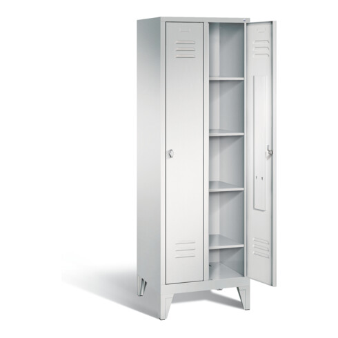 C+P Wäsche-Spind Classic, H1850xB610xT500mm, Front Lichtgrau, Korpus Lichtgrau (8010-20B)