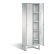 C+P Wäsche-Spind Classic, H1850xB610xT500mm, Front Lichtgrau, Korpus Lichtgrau (8010-20B)