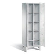 C+P Wäsche-Spind Classic, H1850xB610xT500mm, Front Lichtgrau, Korpus Lichtgrau (8012-20B)