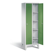 C+P Wäsche-Spind Classic, H1850xB610xT500mm, Front Resedagrün, Korpus Lichtgrau (8010-20B)