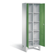 C+P Wäsche-Spind Classic, H1850xB610xT500mm, Front Resedagrün, Korpus Lichtgrau (8012-20B)