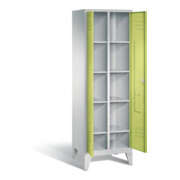 C+P Wäsche-Spind Classic, H1850xB610xT500mm, Front Viridingrün, Korpus Lichtgrau (8012-20B)