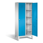 C+P Wäsche-Spind Classic, H1850xB810xT500mm, Front Lichtblau, Korpus Lichtgrau (8010-22B)