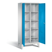 C+P Wäsche-Spind Classic, H1850xB810xT500mm, Front Lichtblau, Korpus Lichtgrau (8012-22B)