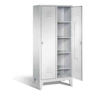 C+P Wäsche-Spind Classic, H1850xB810xT500mm, Front Lichtgrau, Korpus Lichtgrau (8010-22B)