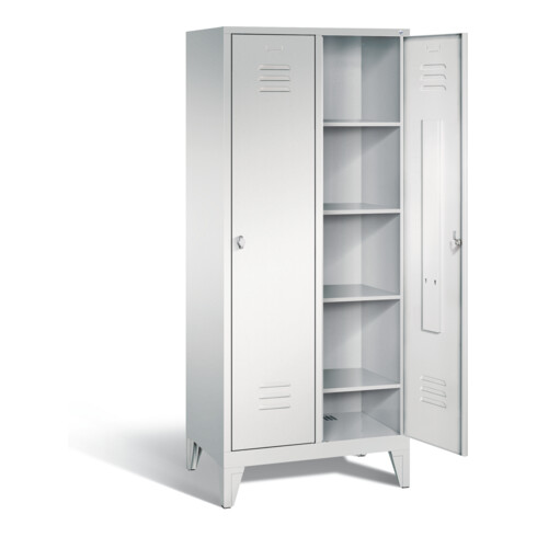 C+P Wäsche-Spind Classic, H1850xB810xT500mm, Front Lichtgrau, Korpus Lichtgrau (8010-22B)