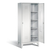 C+P Wäsche-Spind Classic, H1850xB810xT500mm, Front Lichtgrau, Korpus Lichtgrau (8010-22B)