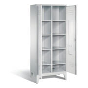 C+P Wäsche-Spind Classic, H1850xB810xT500mm, Front Lichtgrau, Korpus Lichtgrau (8012-22B)