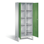 C+P Wäsche-Spind Classic, H1850xB810xT500mm, Front Resedagrün, Korpus Lichtgrau (8012-22B)