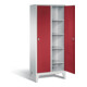 C+P Wäsche-Spind Classic, H1850xB810xT500mm, Front Rubinrot, Korpus Lichtgrau (8010-22B)-1