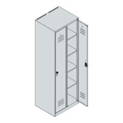 C+P Wäsche-Spind Classic PLUS, 2 Abteile, 1850x600x500mm, 7035/0024 Verschluss Sicherheits-Drehriegel-2