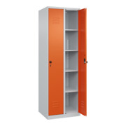 C+P Wäsche-Spind Classic PLUS, 2 Abteile, 1850x600x500mm, 7035/2004 Verschluss Sicherheits-Drehriegel-5