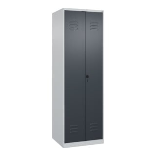 C+P Wäsche-Spind Classic PLUS, Sicherheits-Drehriegel Trennwand mittig