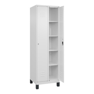 C+P Wäsche-Spind Classic PLUS, Füße, Zylinderschloss