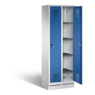 C+P Wäsche-Spind Evolo, mit Sockel, 2 ergonomische Sicherheits-Drehriegel