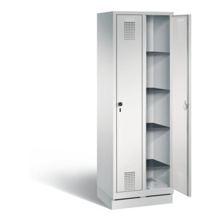 C+P Wäsche-Spind Evolo, mit Sockel, 2 ergonomische Sicherheits-Drehriegel