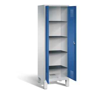 C+P Wäsche-Spind Evolo, H1850xB610xT500mm, Front Enzianblau, Korpus Lichtgrau (48212-20b)
