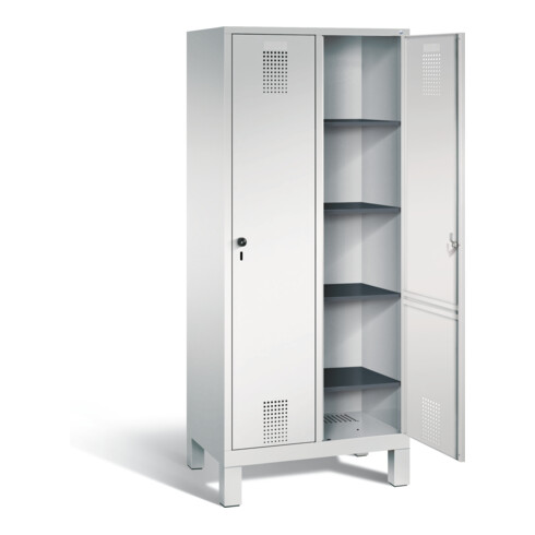 C+P Wäsche-Spind Evolo, H1850xB810xT500mm, Front Lichtgrau, Korpus Lichtgrau (48010-22B)