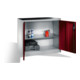 C+P Werkzeug-Beistellschrank mit Drehtüren, innen 1 Boden, H1000xB1200xT400mm Front Rubinrot Korpus Lichtgrau
