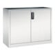 C+P Werkzeug-Beistellschrank mit Drehtüren, innen 1 Boden, H1000xB1200xT500mm Front Lichtgrau Korpus Lichtgrau