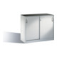 C+P Werkzeug-Beistellschrank mit Schiebetüren, innen 1 Boden, H1000xB1200xT500mm Front Lichtgrau Korpus Lichtgrau