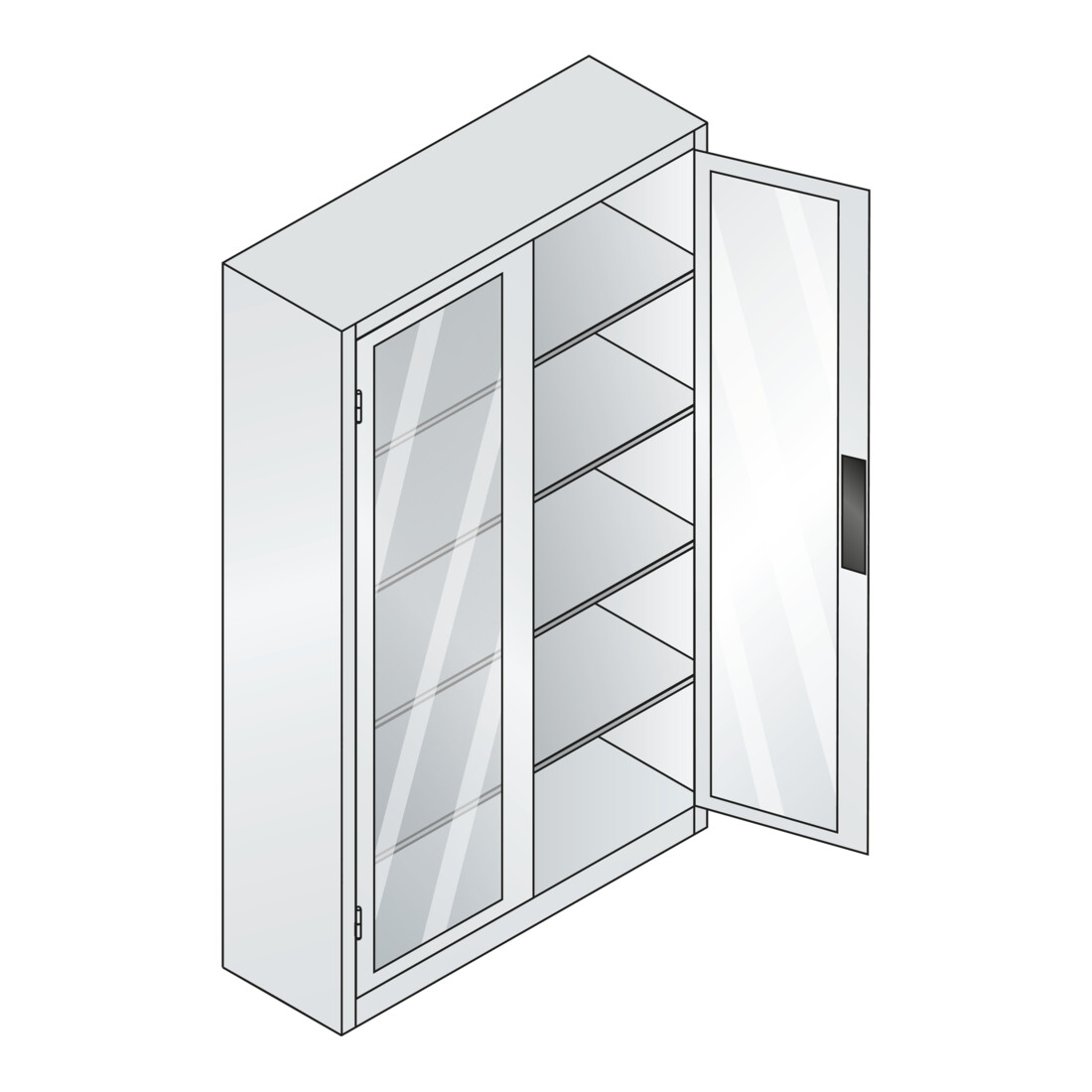 C+P Werkzeugschrank Acurado, 1950x1200x400mm, 7035/5010