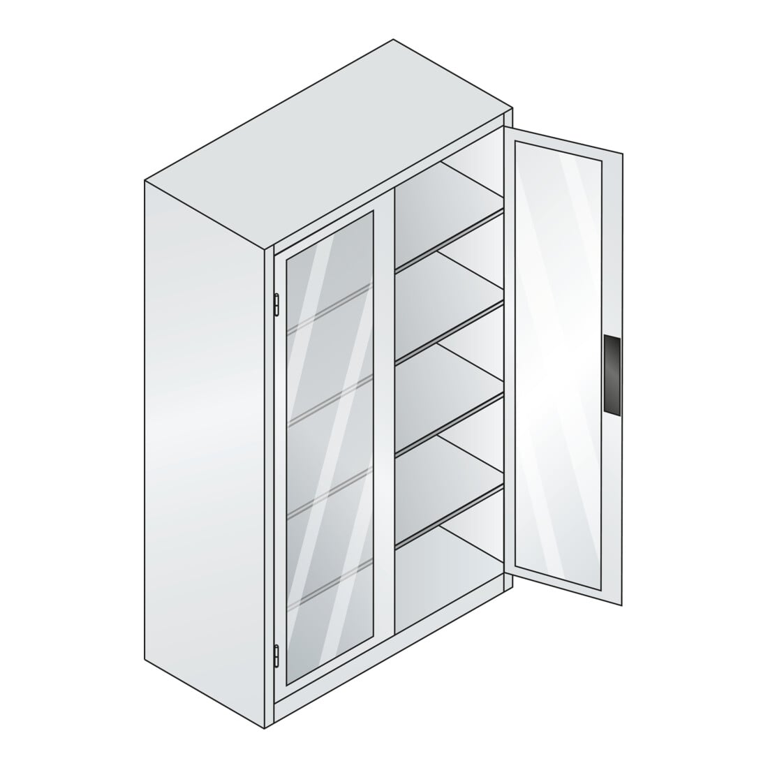 C+P Werkzeugschrank Acurado, 1950x1200x600mm, 7035/7035
