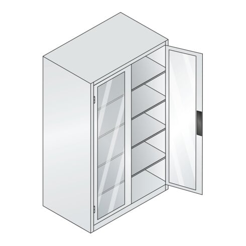C+P Werkzeugschrank Acurado, 1950x1200x800mm, 7035/7035
