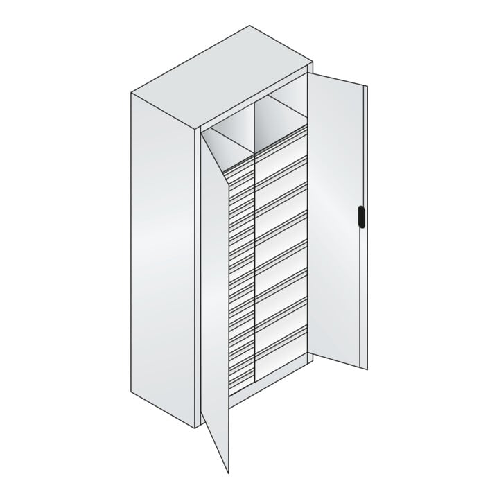 C+P Werkzeugschrank Acurado, 1950x930x500mm, 7035/3003