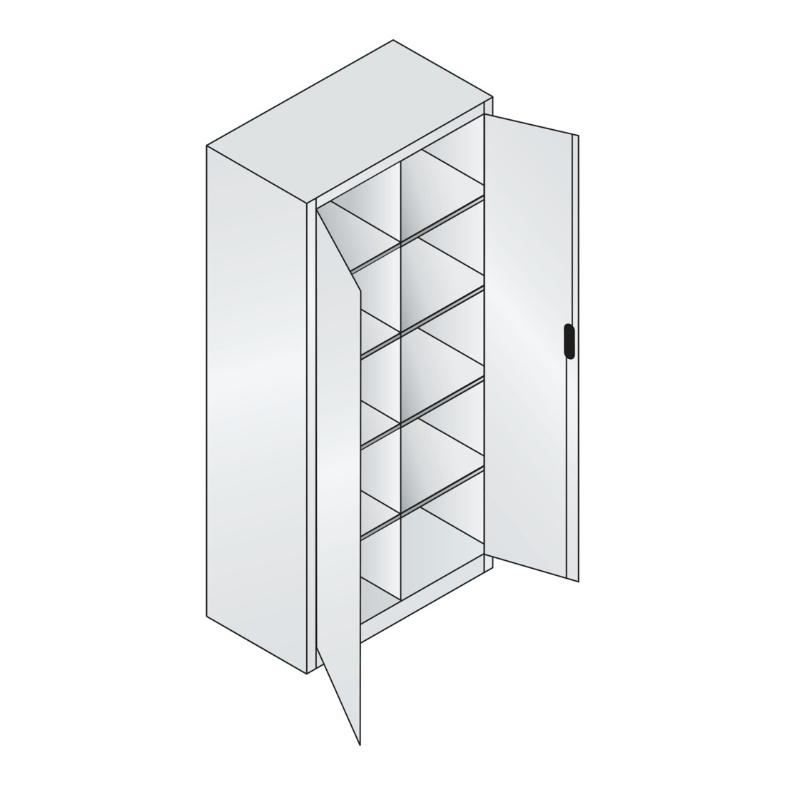 C+P Werkzeugschrank Acurado, 1950x930x500mm, 7035/3003