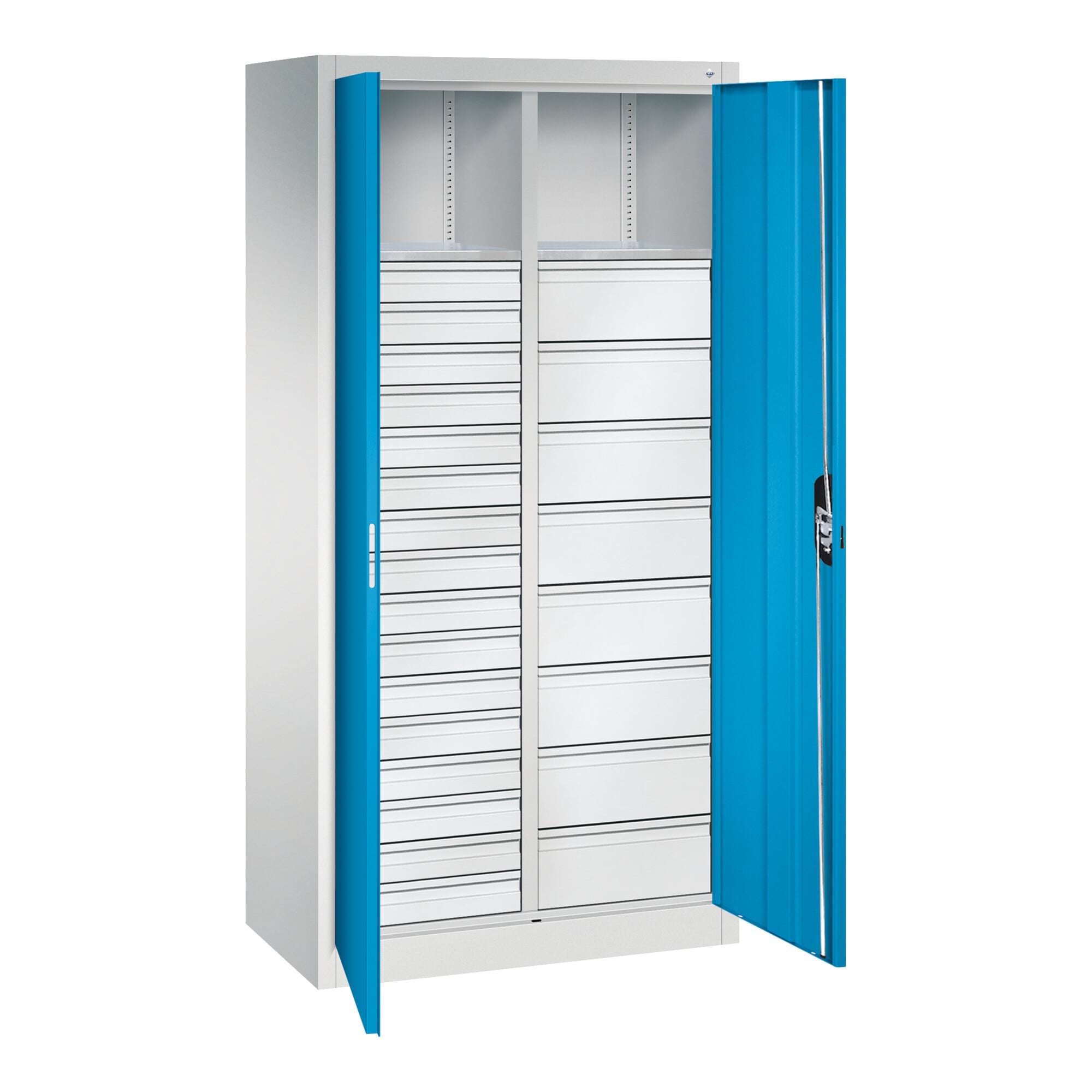 C+P Werkzeugschrank Acurado, 1950x930x500mm, 7035/5012 ; C + P Möbelsysteme
