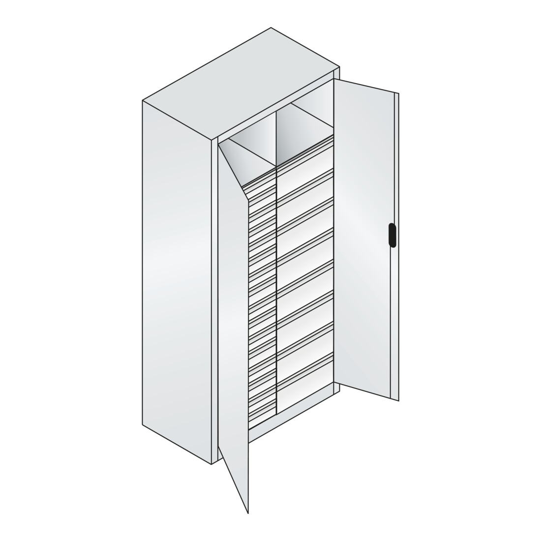 C+P Werkzeugschrank Acurado, 1950x930x500mm, 7035/7035