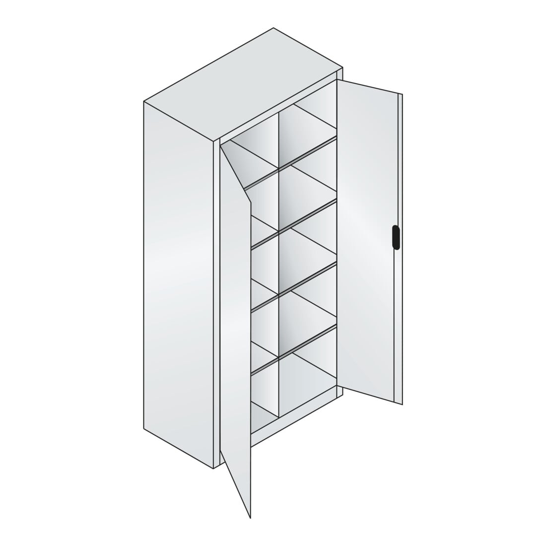 C+P Werkzeugschrank Acurado, 1950x930x500mm, 7035/7035
