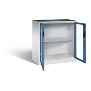 C+P Werkzeugschrank Acurado, H1000xB930xT500mm, Front Fernblau, Korpus Lichtgrau (8821-055)