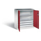 C+P Werkzeugschrank Acurado, H1000xB930xT500mm, Front Rubinrot, Korpus Lichtgrau (8821-5035)-1