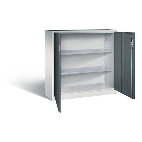 C+P Werkzeugschrank Acurado, H1200xB1200xT400mm, Front Anthrazitgrau, Korpus Lichtgrau (8530-000)