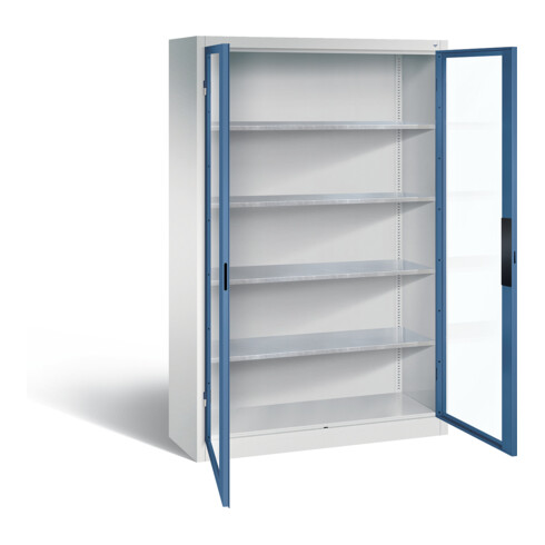 C+P Werkzeugschrank Acurado, H1950xB1200xT400mm, Front Fernblau, Korpus Lichtgrau (8930-055)
