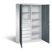 C+P Werkzeugschrank Acurado, H1950xB1200xT500mm, Front Anthrazitgrau, Korpus Lichtgrau (8931-305)